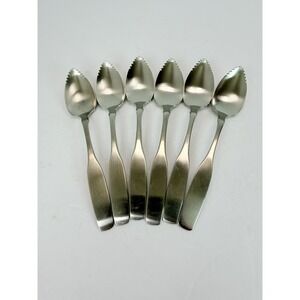 Oneida Community Paul Revere Stainless Grapefruit Spoons Lot Of 6
